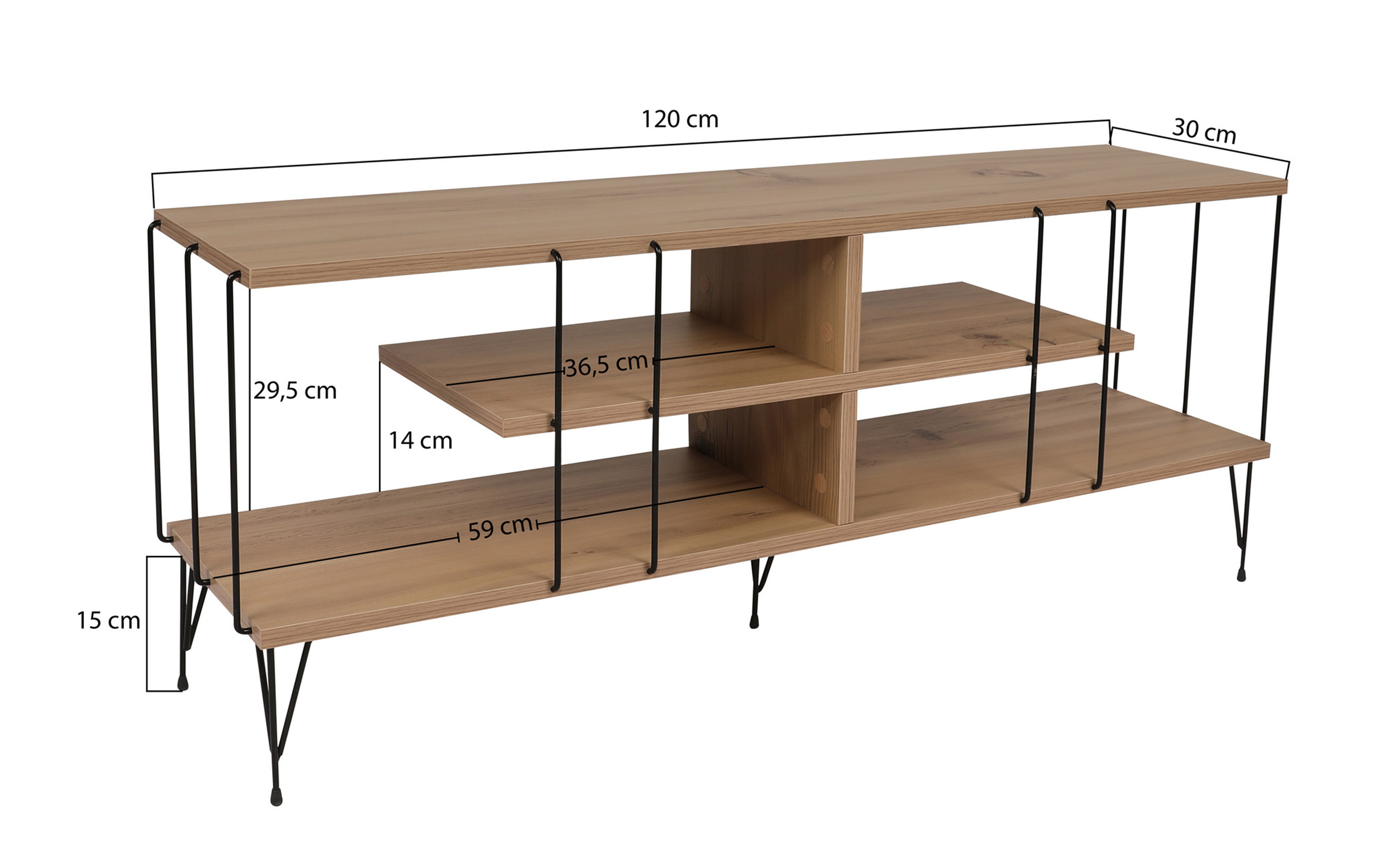 Modul TV Hezel, stejar  2
